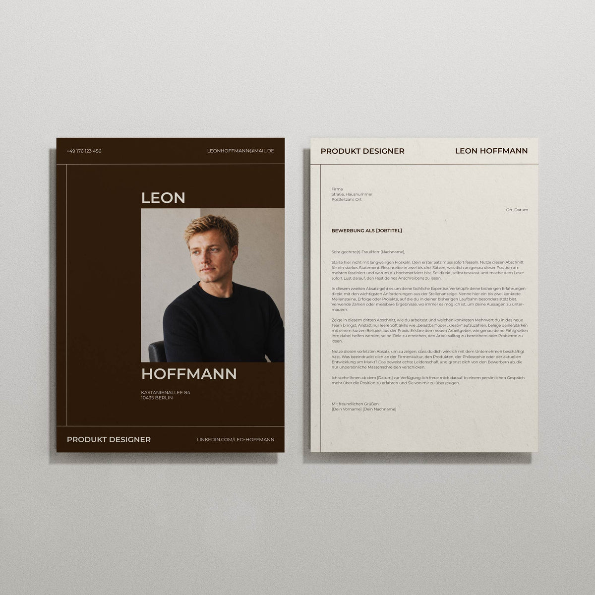 Deckblatt und Anschreiben SIENNA Karriere
