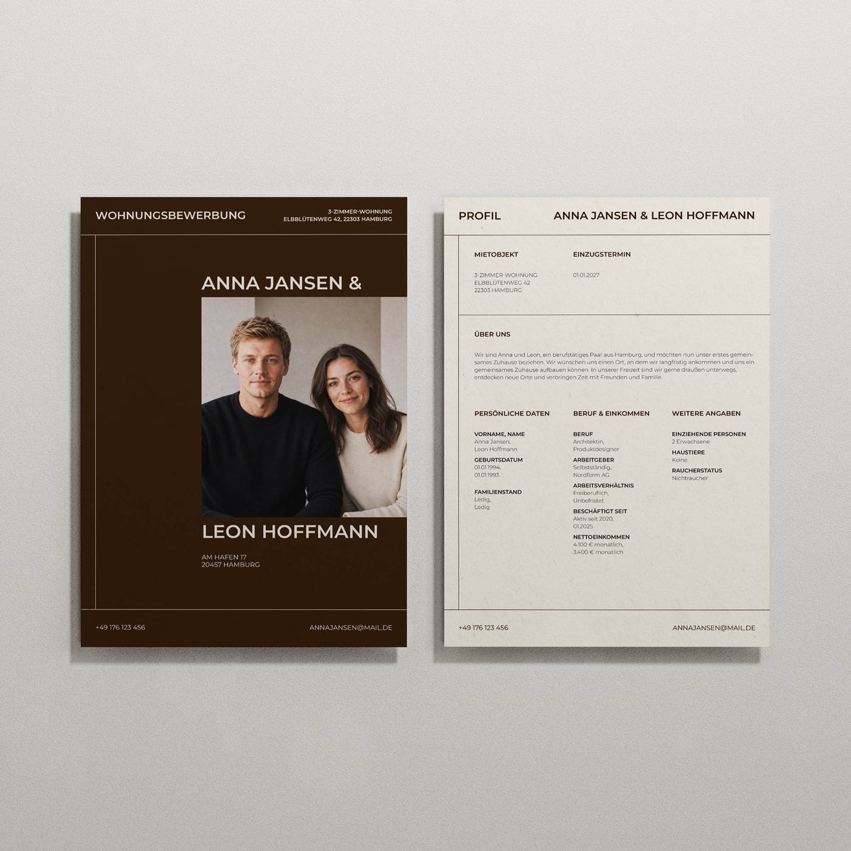 Deckblatt und Profil SIENNA DUO Wohnen