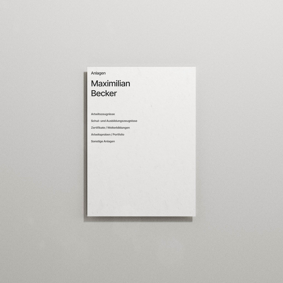Anlage Deckblatt STUDIO Karriere