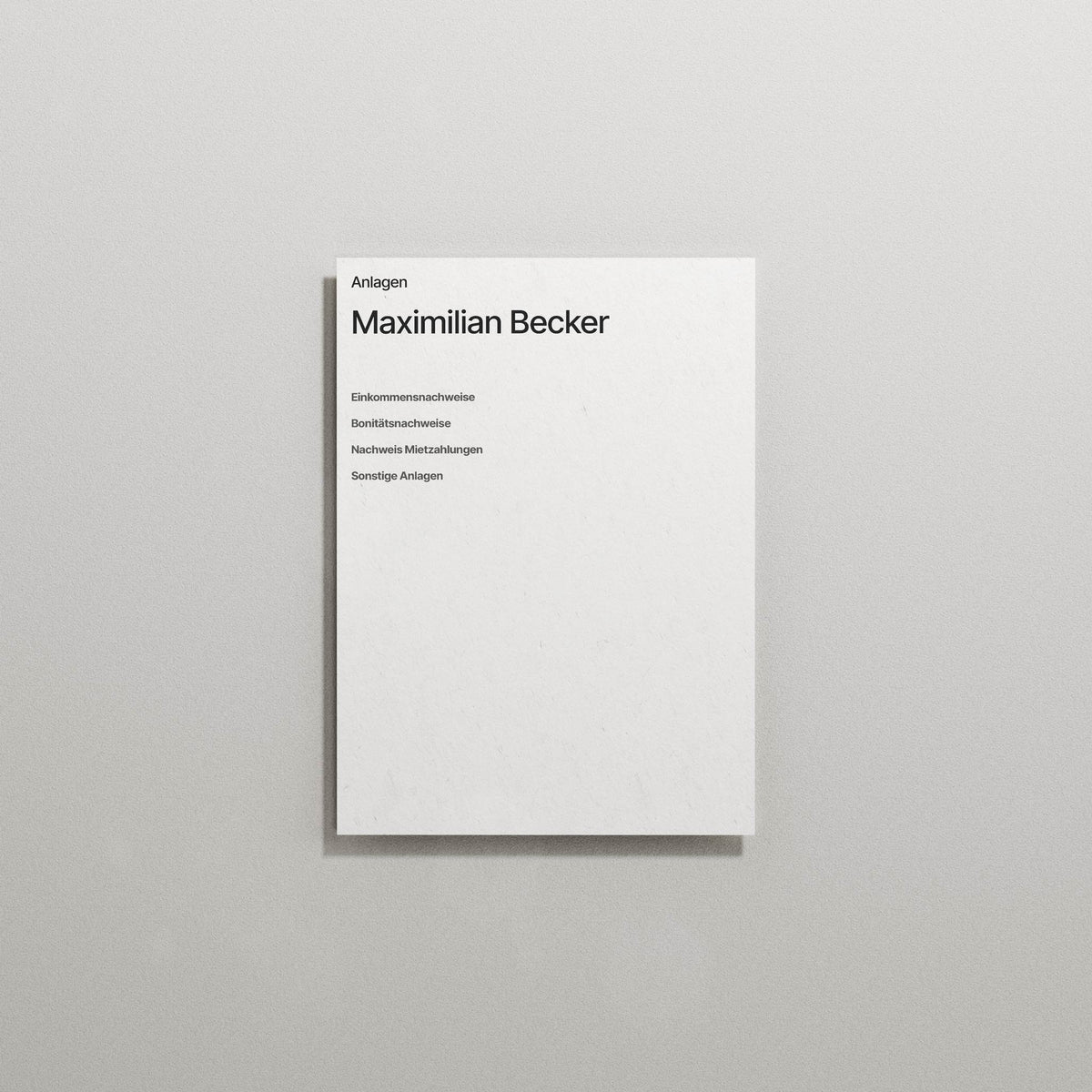 Anlage Deckblatt STUDIO SOLO Wohnen