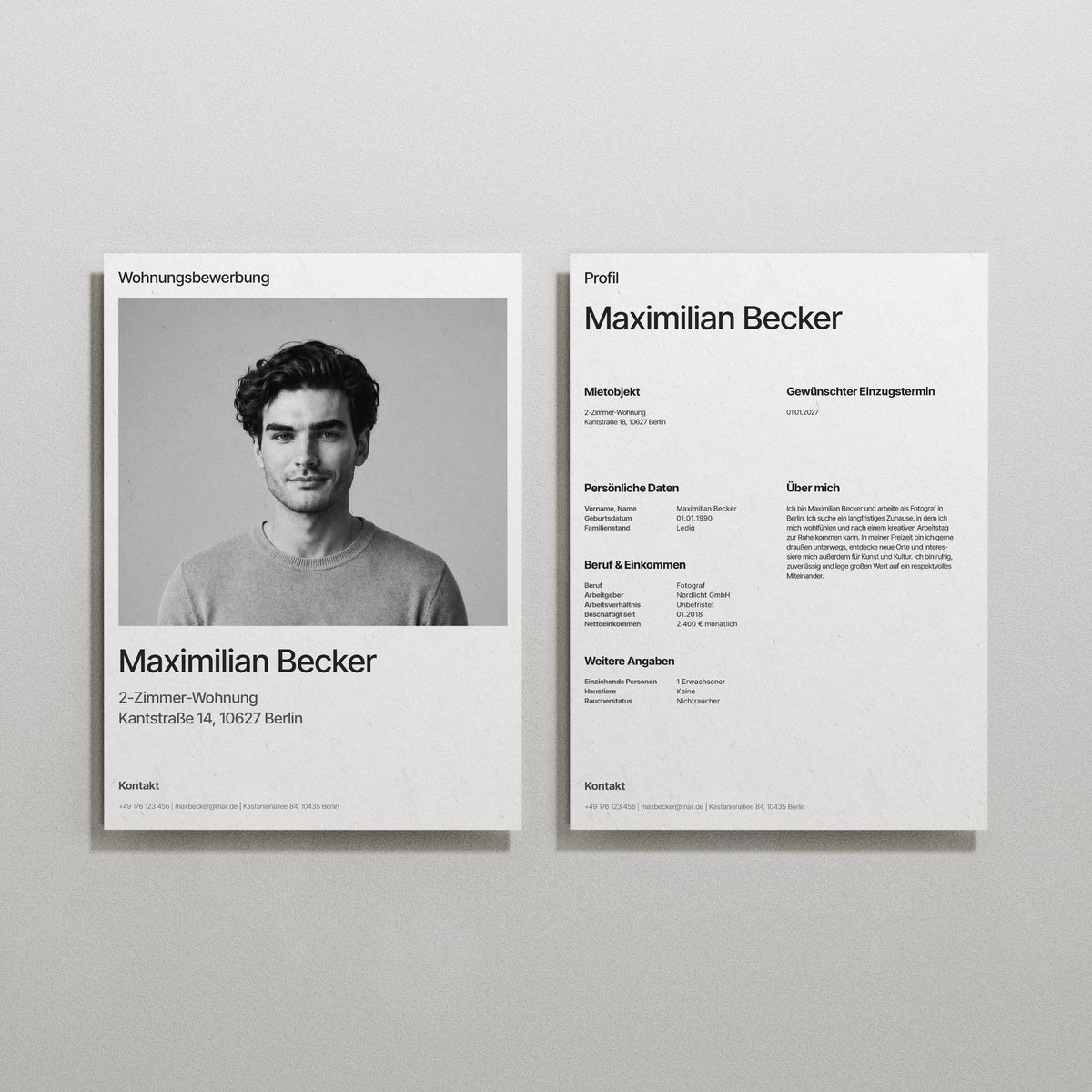 Deckblatt und Profil STUDIO SOLO Wohnen